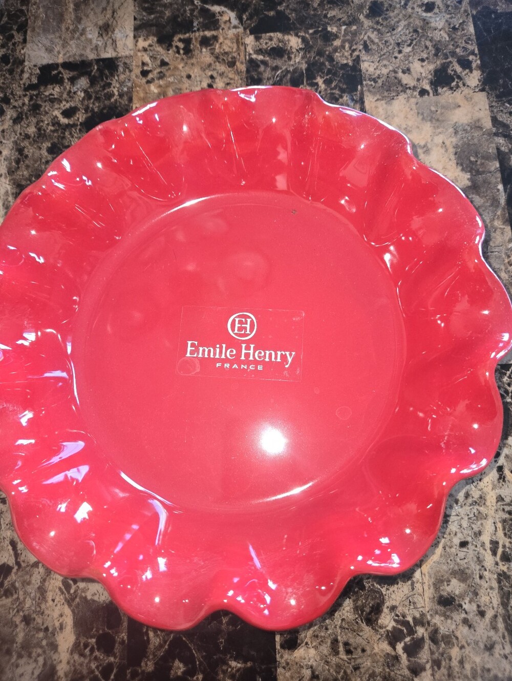 3 Williams Sonoma Red Ceramic Pie Dishes
